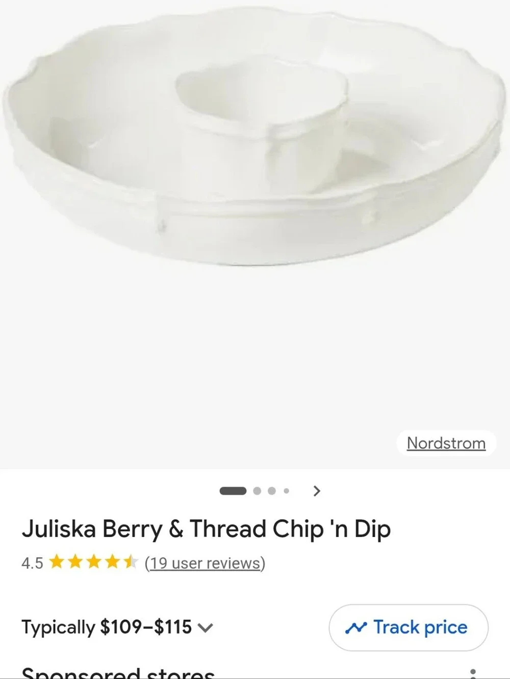 White Scalloped Ceramic Serving Bowl